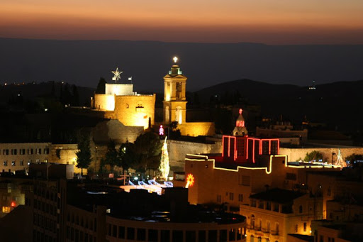 Bethlehem with lights