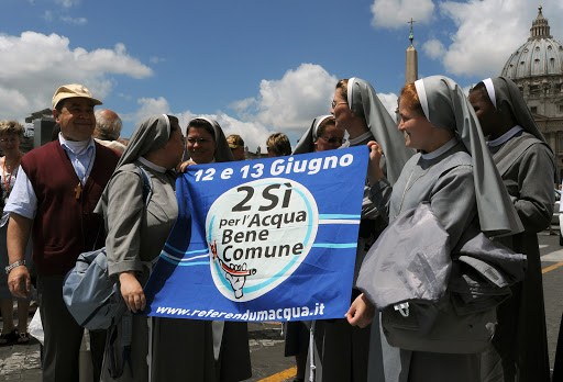 Referendum, religiosi in San Pietro per l’acqua pubblica