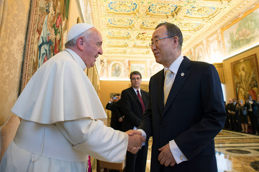 Pope Francis and Ban Ki-moon &#8211; CPP