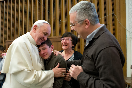 Pope Francis with Pietro Schilirò