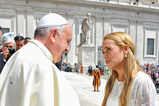 Papa Francisco y mujer de Leopoldo López &#8211; it