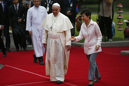 Pope Francis with President Park Geun-hye