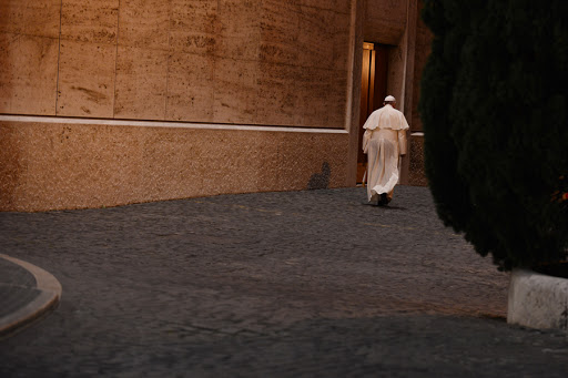 Pope Francis on his way to Santa Martha Sabrina Fusco