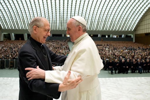 Pope Francis with Adolfo Nicolas