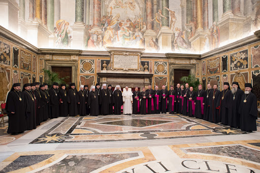Pope Francis with Ukrainian bishops &#8211; CPP