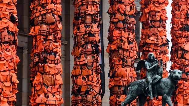Ai Weiwei Creates Art Installation From Refugee Life Vests