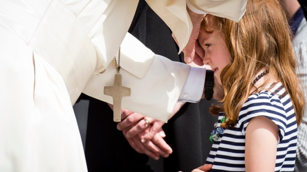 Pope Francis blessing Elizabeth Myers ( Lizzy )