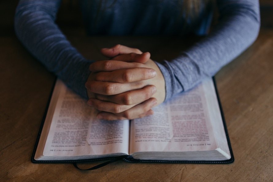 pray - bible - hands