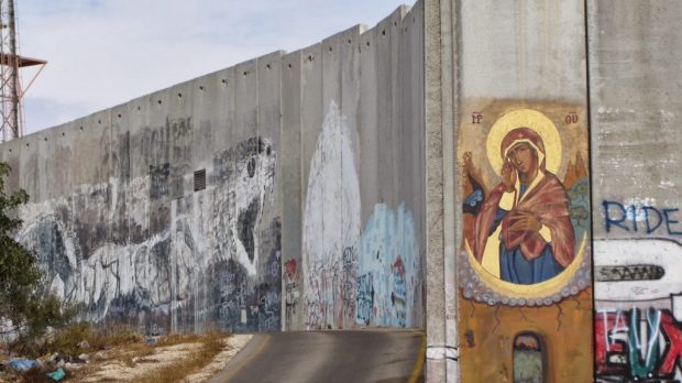 Icona su muro israele palestina