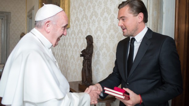 VATICAN-POPE-DI-CAPRIO