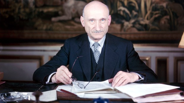 Robert Schuman At His Desk Around 1960