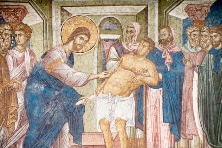 07 – WEB – HJ001 – Healing of Dropsical Man, Decani Moneatary fresco, Serbia