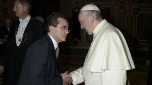 Luis Somoza meet Pope Francis