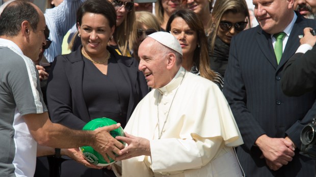 POPE FRANCIS,SOCCER BALL