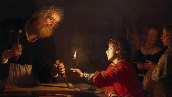 ST JOSEPH,THE WORKER CARPENTER, JESUS,CHILDHOOD OF CHRIST