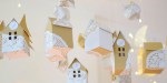 DIY CALENDRIER DE L'AVENT VILLAGE SUSPENDU