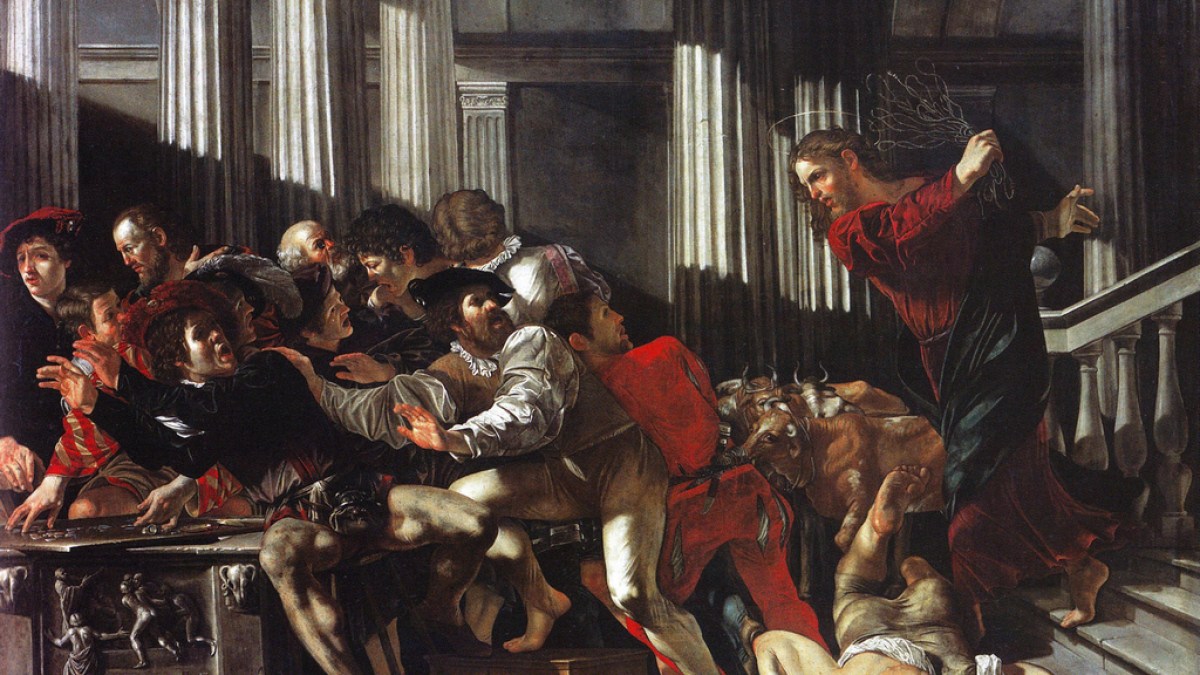 GER_Berlino_Gemäldegalerie_C.delCaravaggio_CacciataMercantiTempio_1610-15
