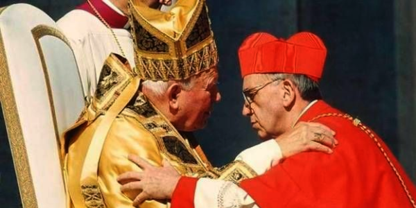 Papa João Paulo II e Cardeal Bergoglio
