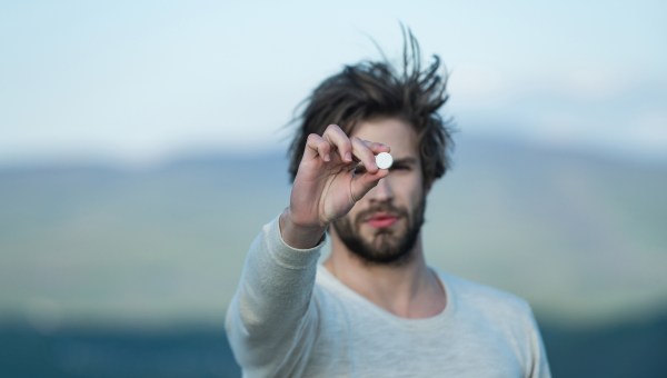 MAN WITH PILL