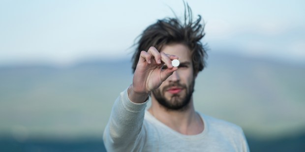 MAN WITH PILL