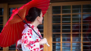 JAPAN, WOMAN, UMBRELLA