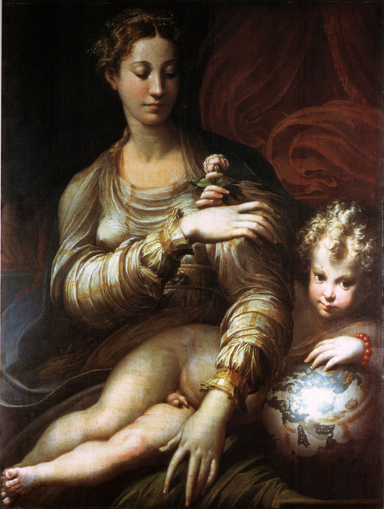 PARMIGIANINO, MADONNA, ROSA
