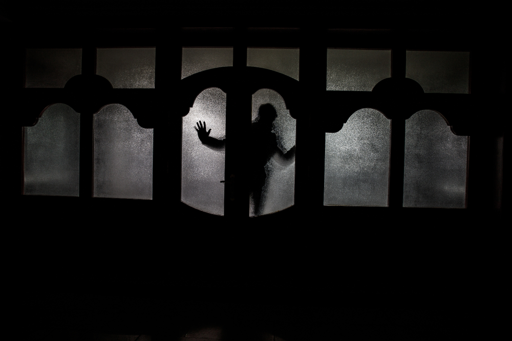 OMBRA, UOMO, PORTA