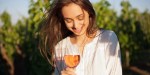 GIRL DRINKING WINE