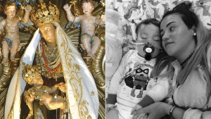 KATE JAMES ALFIE EVANS OUR LADY MARY WITH BABY JESUS CHRIST