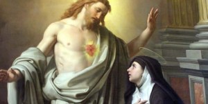 Gli incontri di Santa Margherita Alacoque con Cristo, i Serafini e Satana