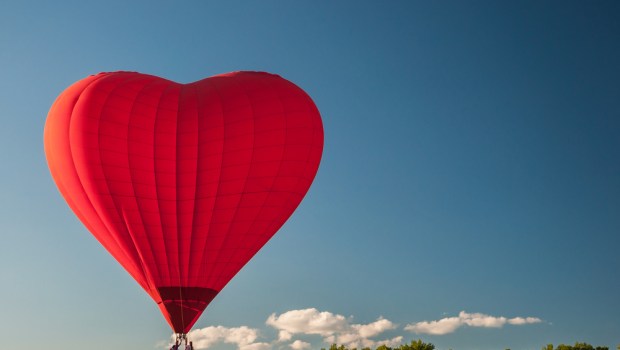MONGOLFIERA, CUORE, CIELO