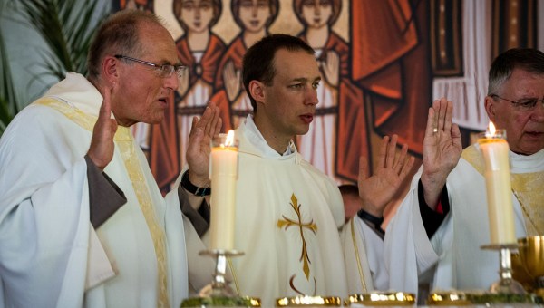 FATHER JOHANNES WITH MGR REY