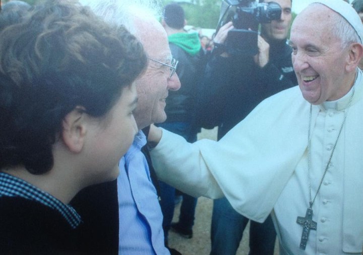Dino Impagliazzo con Papa Francesco