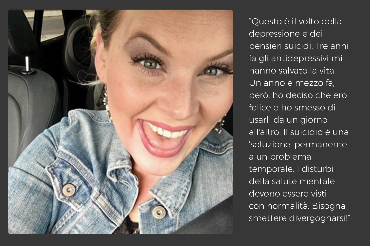 Confessione di Jessica Woodard una persona che soffre di depressione