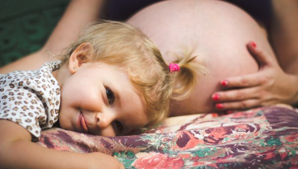 BABY AND PREGNANT MOM