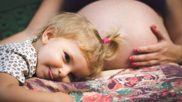 BABY AND PREGNANT MOM