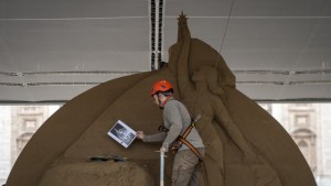 VATICAN, NATIVITY SCENE,SAND SCULPTURE