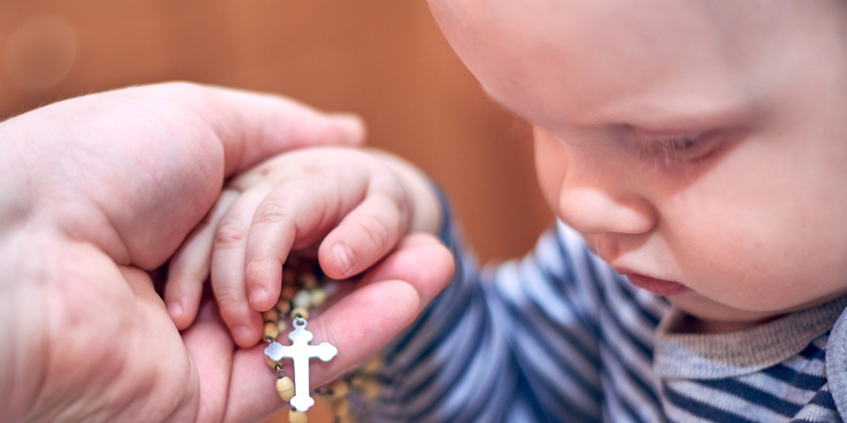 HANDS, ROSARY, CHILD