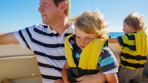 FATHER, BOAT, KIDS