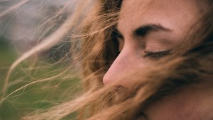 woman curly hair