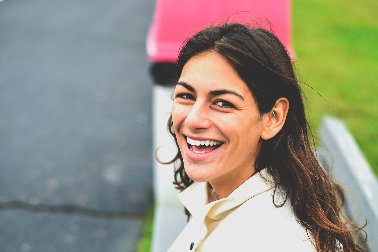 happy smiling woman