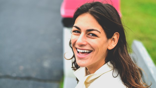 happy smiling woman
