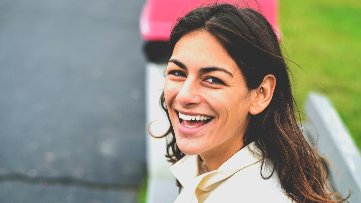 happy smiling woman