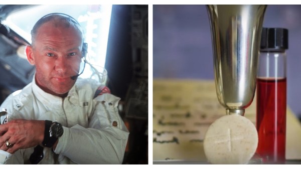 BUZZ ALDRIN, MOON, COMMUNION
