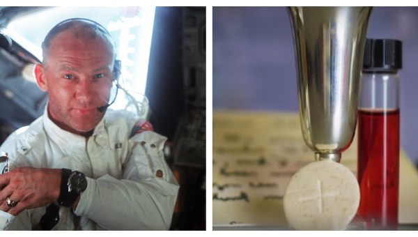 BUZZ ALDRIN, MOON, COMMUNION