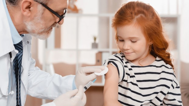 doctor little girl injection