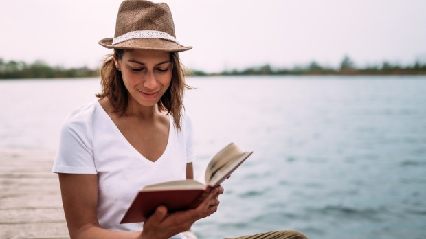 young woman reading