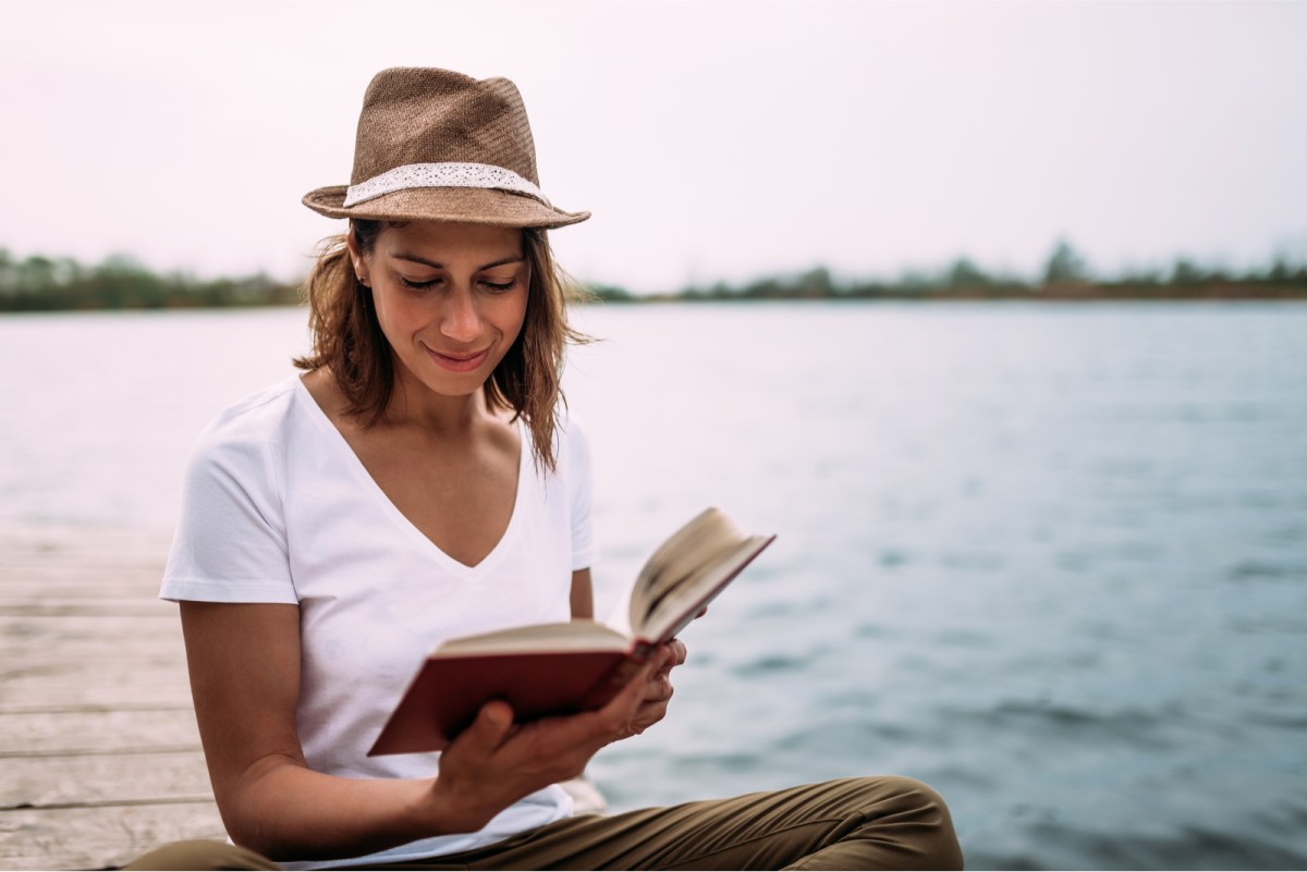 young woman reading