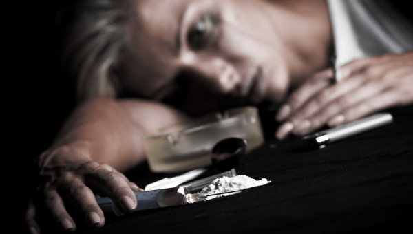 a young addict woman