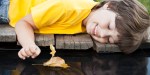 CHILD, PLAY, LEAF
